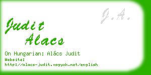 judit alacs business card