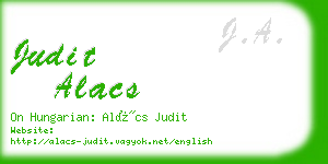 judit alacs business card